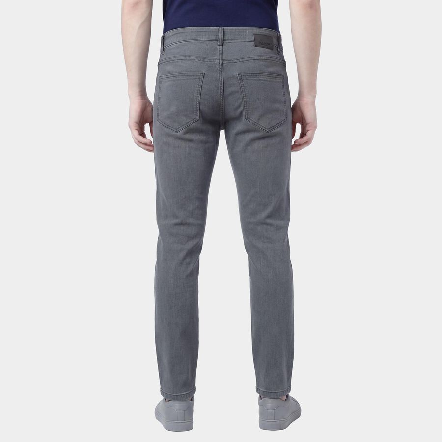 Men's Grey Slim Fit Jeans, Light Grey, large
