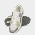 Men's Bright Snow White Lace-Up Sports Shoes, सफ़ेद, small image number null