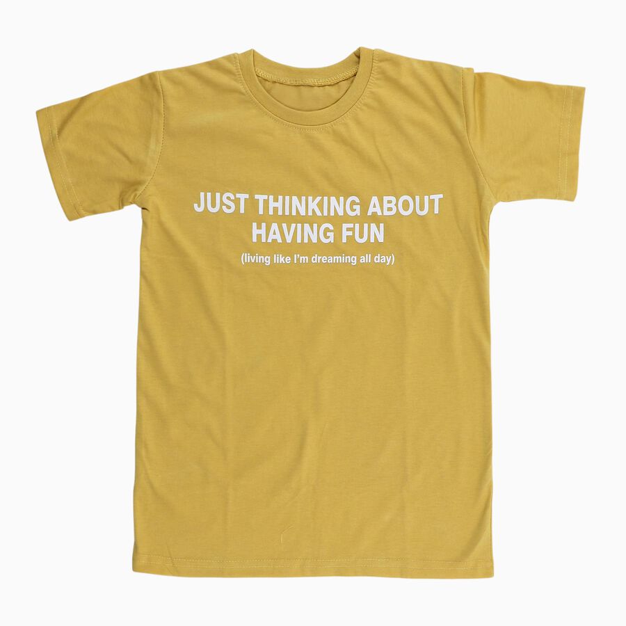 Boys' Half Sleeves T-Shirt, मस्टर्ड, large image number null