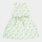 Girls Cotton Frock, Light Green, small image number null