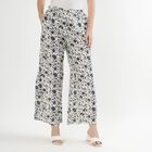 Women's Off-White Floral Printed Wide-Leg Palazzos, Off White, small image number null
