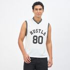 Men's Snow White V-Neck Athleisure T-Shirt, White, small