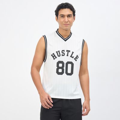 Men's Snow White V-Neck Athleisure T-Shirt