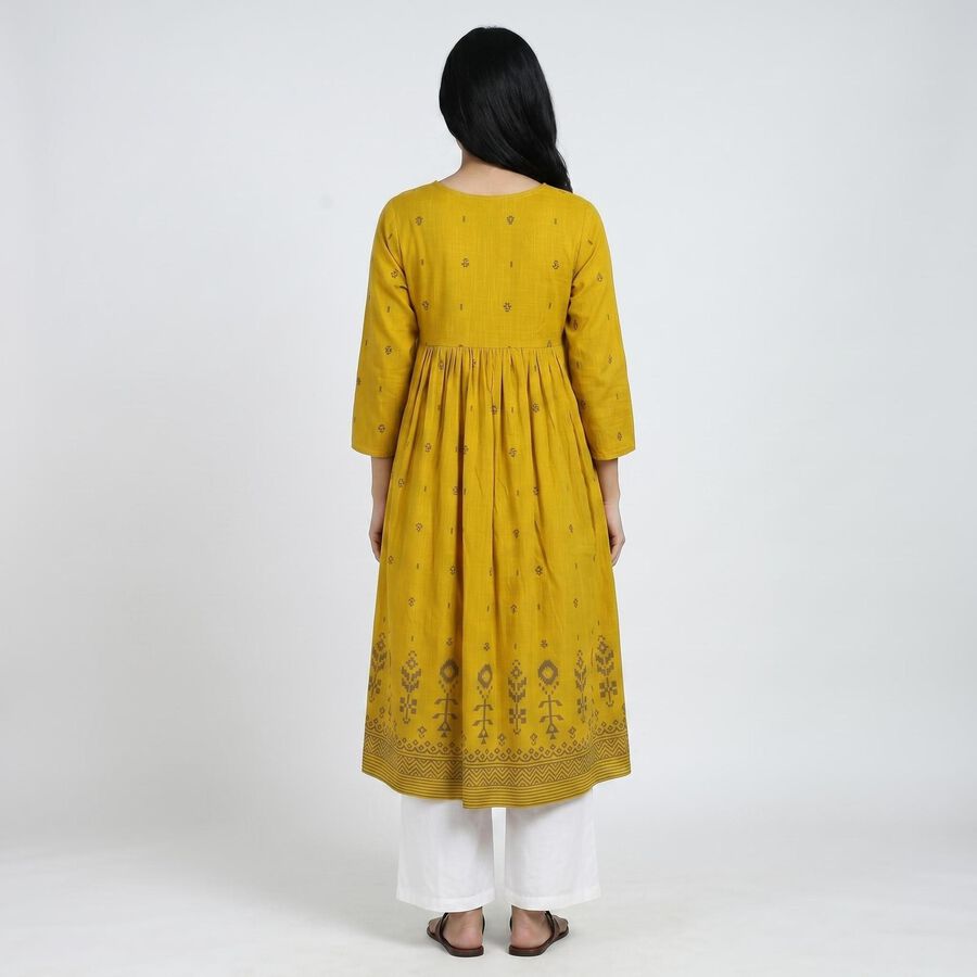 Women's Light Green Cotton Kurta, Light Green, large