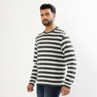 Men's Muted Sage Green Round Neck Casual T-Shirt, हल्का हरा, small image number null