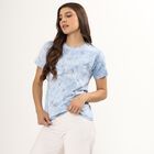 Ladies' 100% Cotton Round Neck T-Shirt , Blue, small image number null