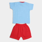 Infants Cotton Round Neck Baba Suit, Mid Blue, small image number null