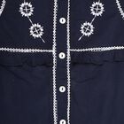 Girls' 100% Cotton Blouse, नेवी ब्लू, small