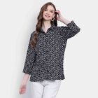 Printed Shirt, Black, small image number null