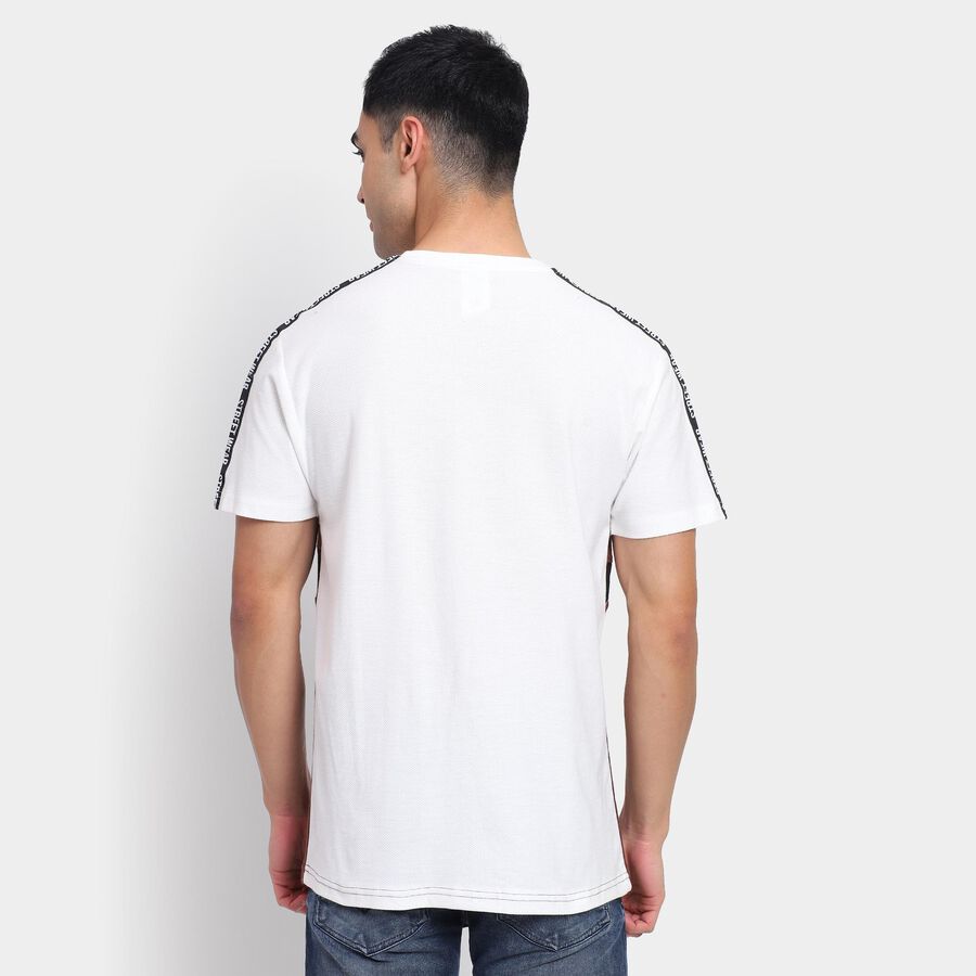 Men's 100% Cotton Round Neck Half Sleeves T-Shirt , Brown, large image number null