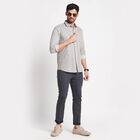 Cotton Printed Casual Shirt, Light Grey, small image number null