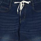 Boys' Navy Blue Relaxed Fit Cargo Style Jeans, गहरा नीला, small