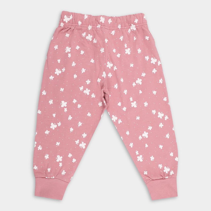Hand Print Girls' Soft Dusty Pink Butterfly Printed Cotton Pyjama ...