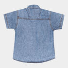 Boys Solid Casual Shirt, Mid Blue, small image number null