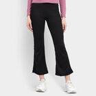 Solid Trousers, काला, small image number null