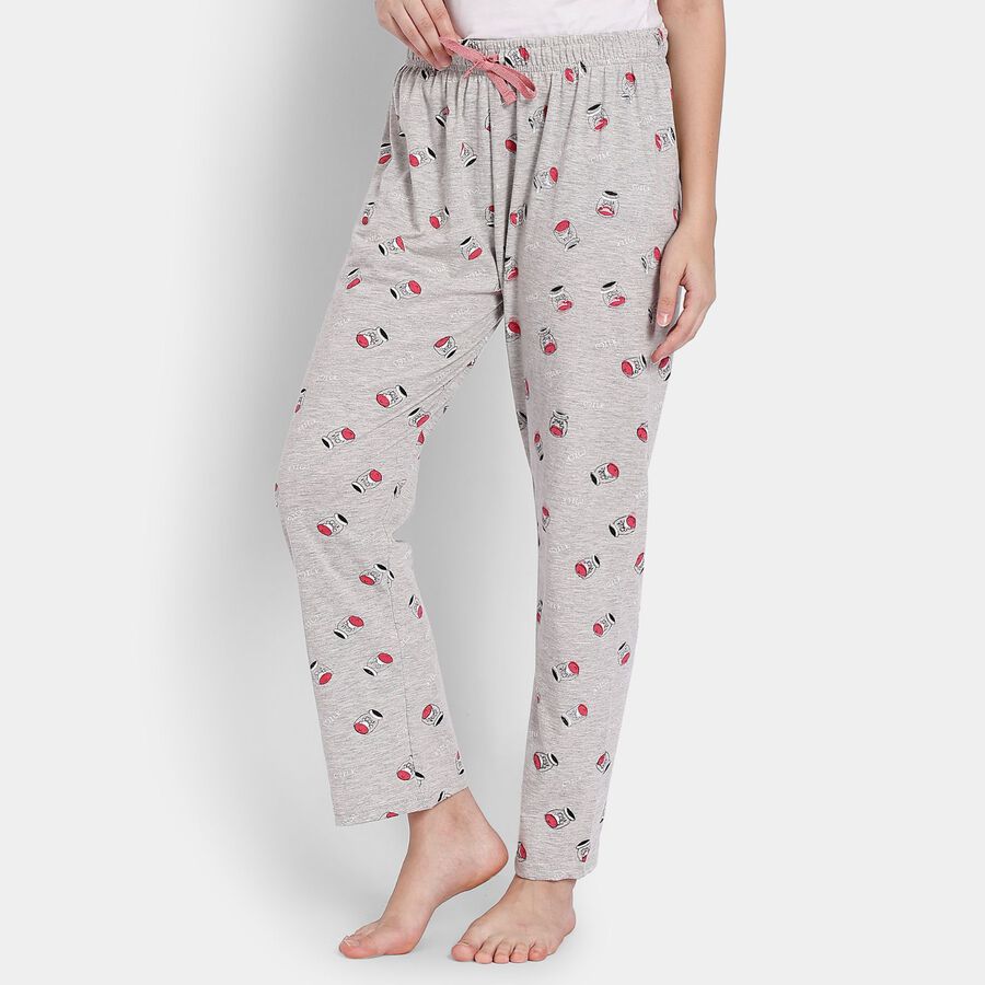 Ladies' Pyjama, Melange Light Grey, large image number null