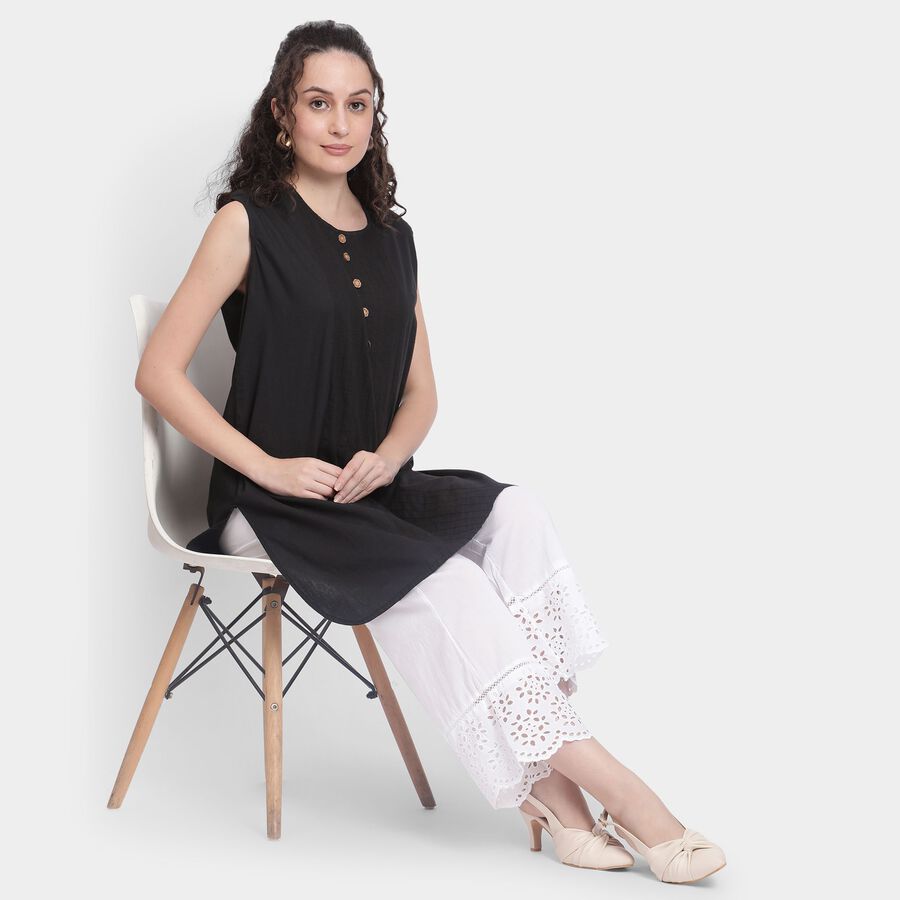Ladies' Cotton Palazzos , सफ़ेद, large image number null