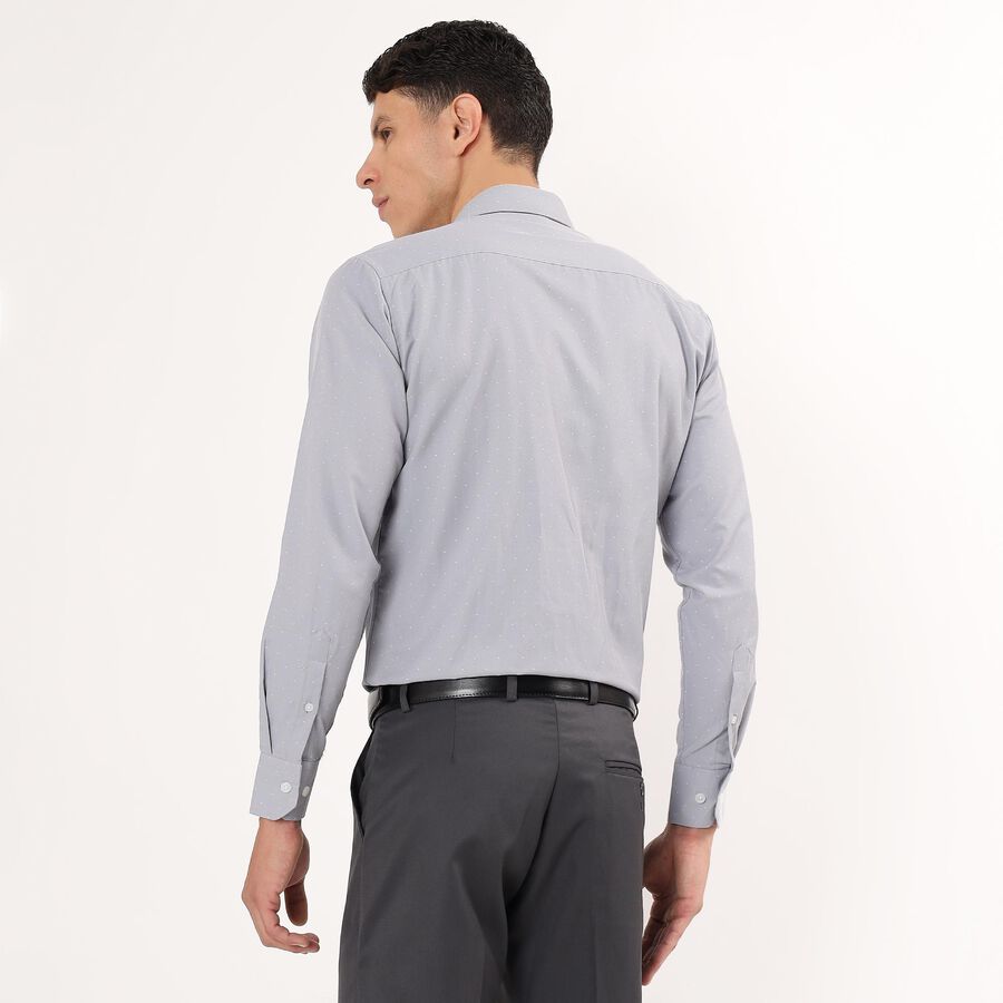 Men's Dark Grey Cut Away Collar Slim Fit Formal Shirt, Dark Grey, large image number null