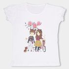 Girls' 100% Cotton T-Shirt , White, small image number null