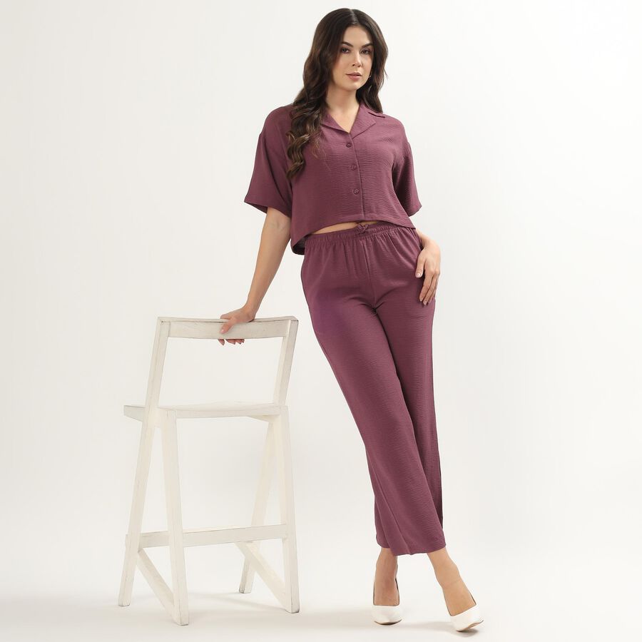 Women's Soft Dusty Pink Geometric Printed Co-ord Set, Light Pink, large