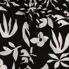 Boys' Black and White Floral Print Cotton Jamaican Shorts, Black, small