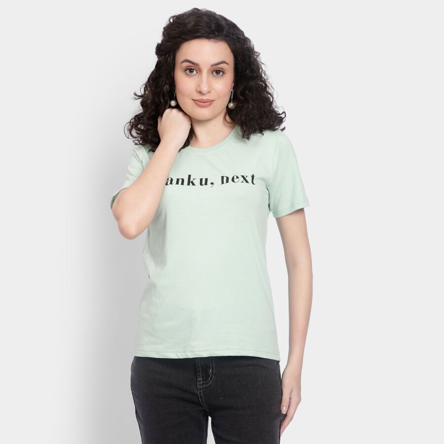 Ladies' Round Neck T-Shirt , Light Green, large image number null