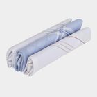 Men's Mid Blue Checked and Striped Pack of 3 Handkerchief, मध्यम नीला, small
