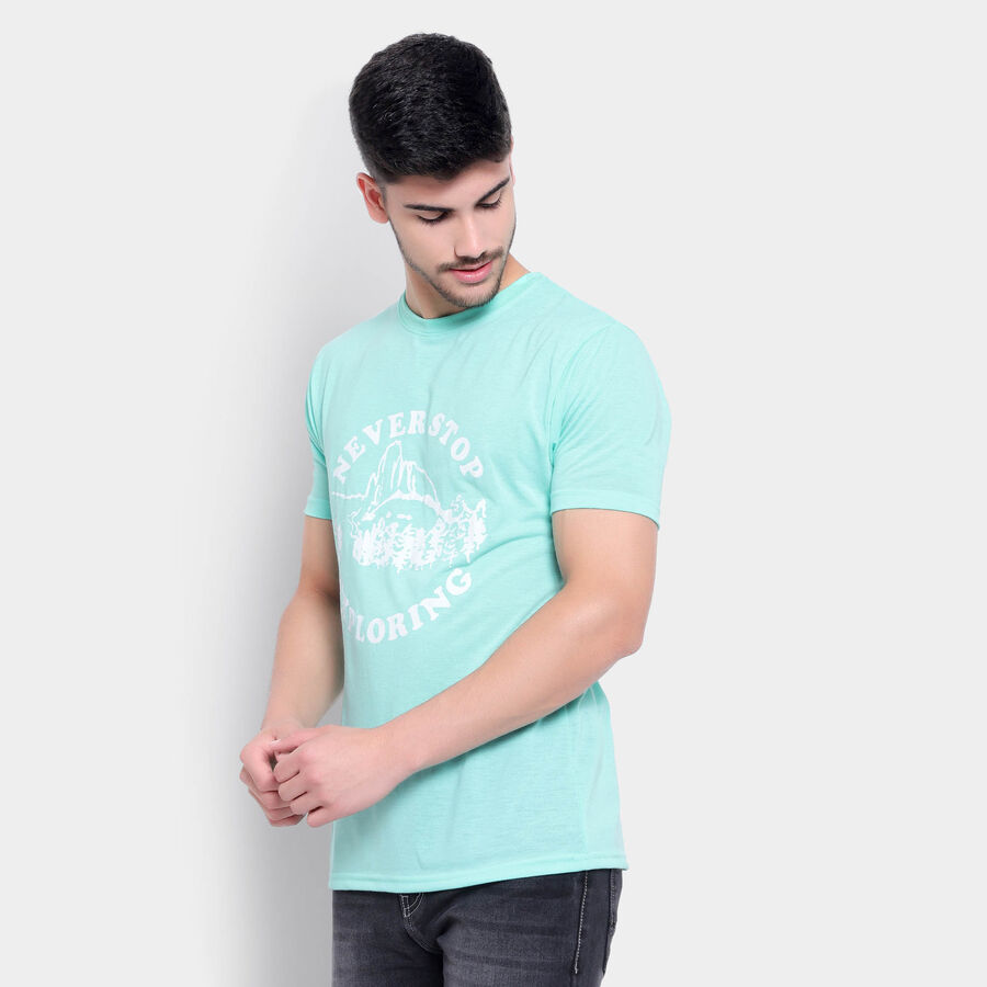 Round Neck T-Shirt, Light Green, large image number null