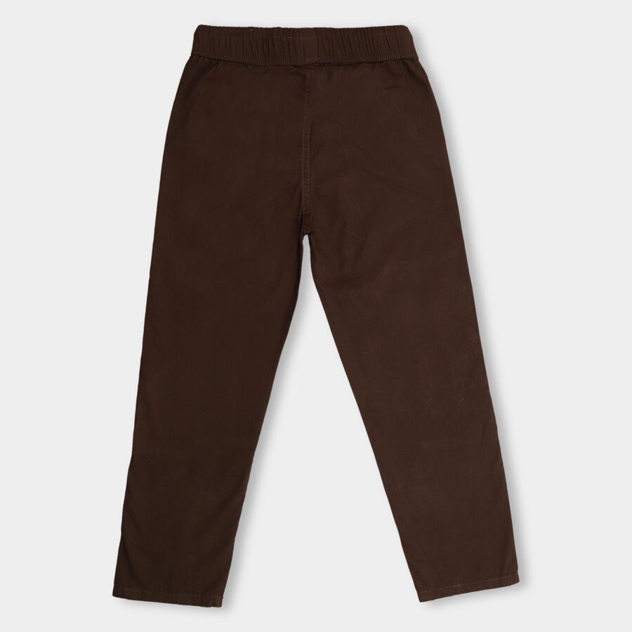 Boys' 100% Cotton Trousers , भूरा, large image number null