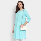 Ladies' 100% Cotton Kurta, Aqua, small image number null