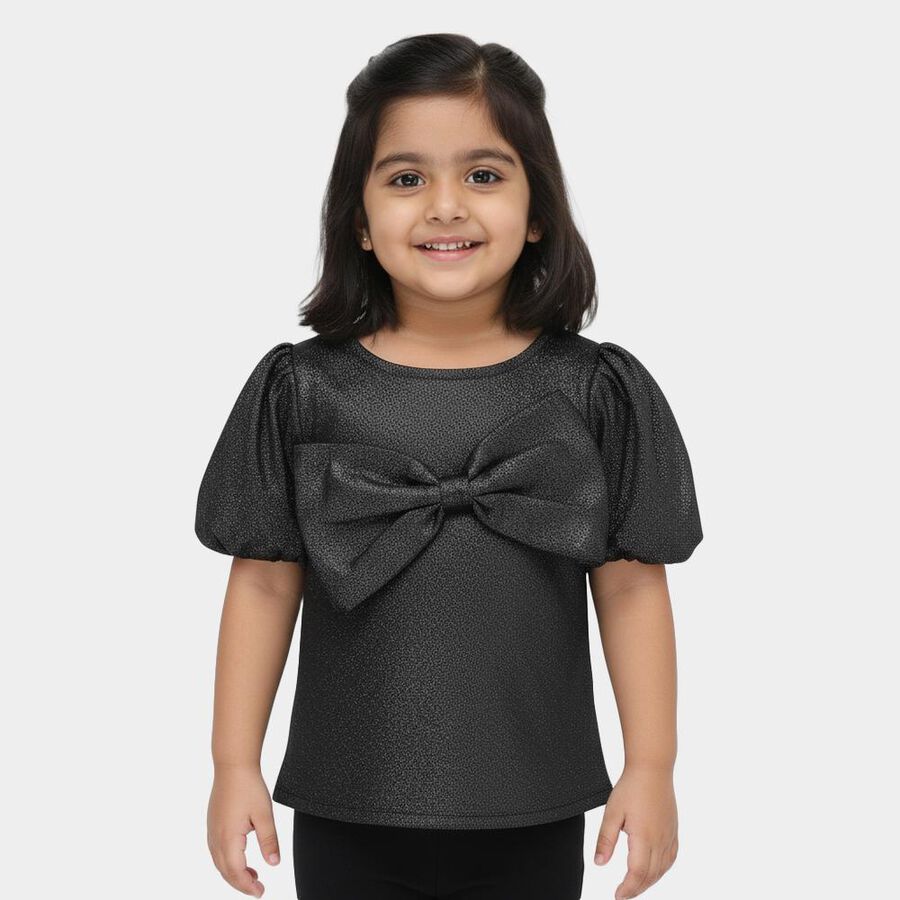 Girls' T-Shirt, काला, large