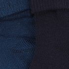 Infants Navy and Blue Regular Fit Ribbed Style Pack of 2 Socks, हल्का नीला, small image number null