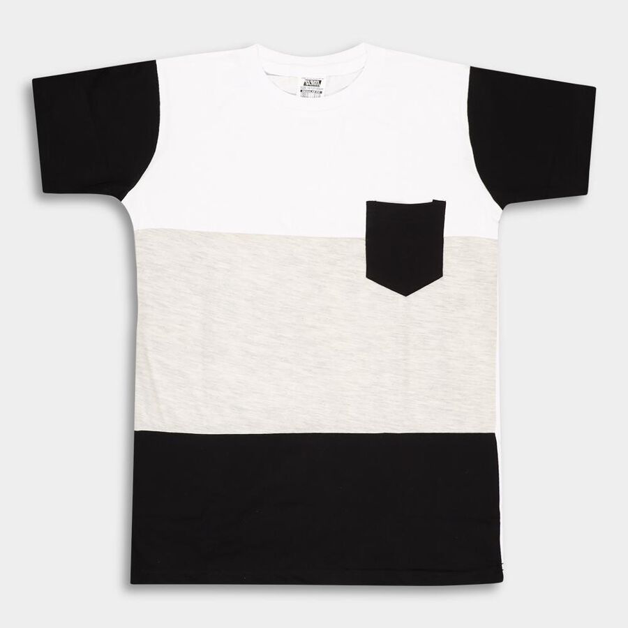 Boys' Cotton T-Shirt, White, large image number null