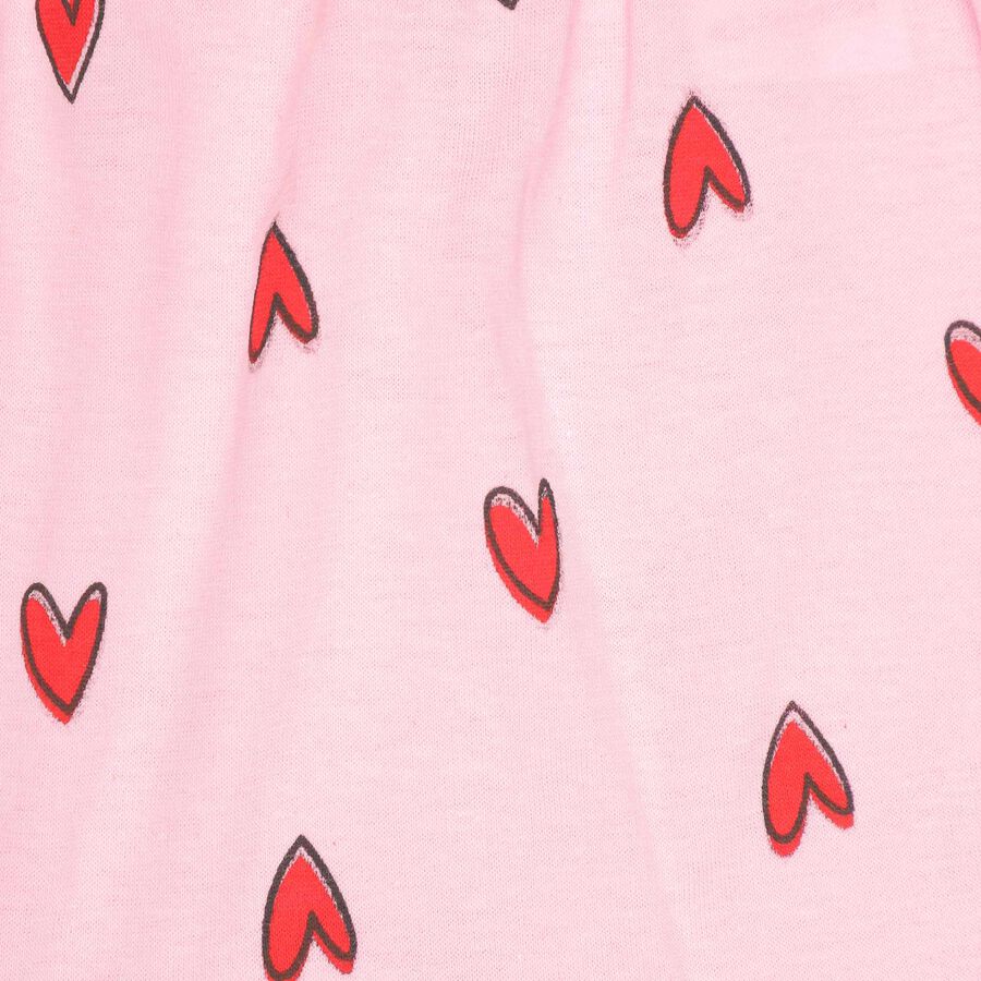 Girls All Over Print Skirt, Light Pink, large image number null