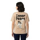 Women's Beige Cotton Round Neck Regular T-Shirt, गहरा पीला, small