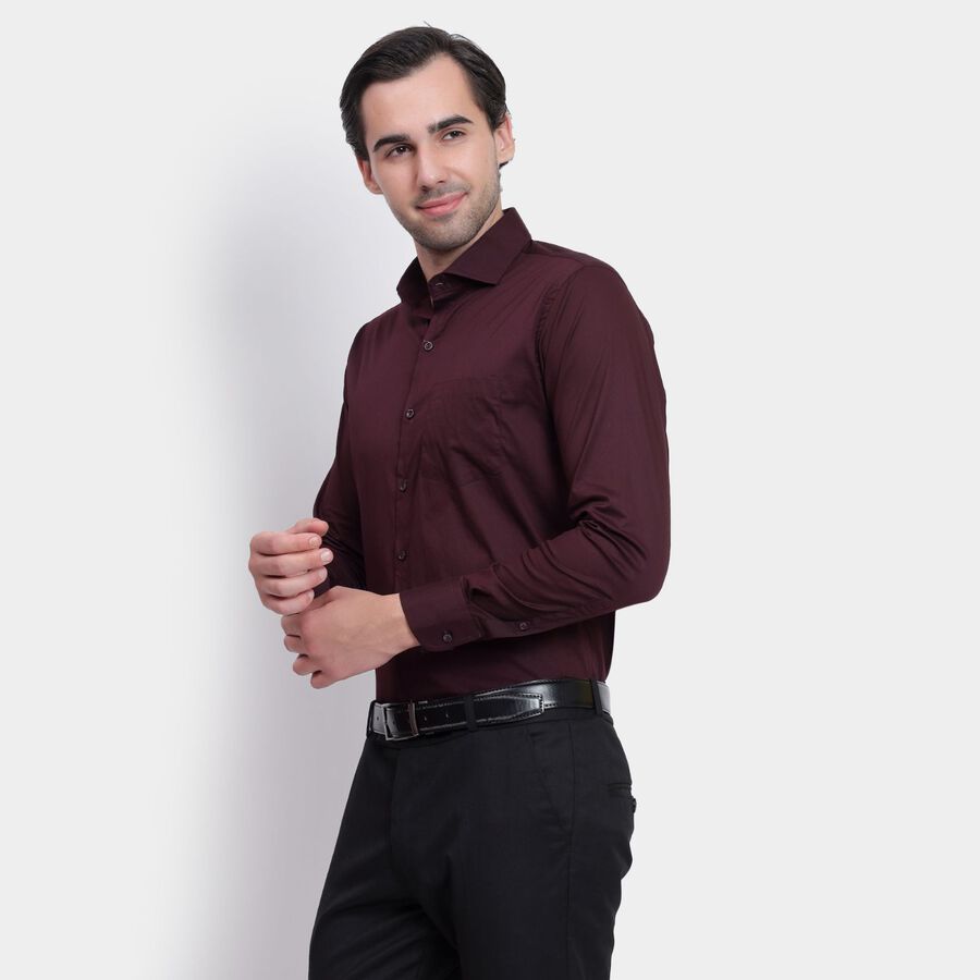 Men's Formal Shirt, वाइन, large image number null