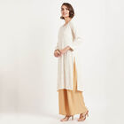 Solid 3/4Th Sleeves Kurta, Off White, small image number null