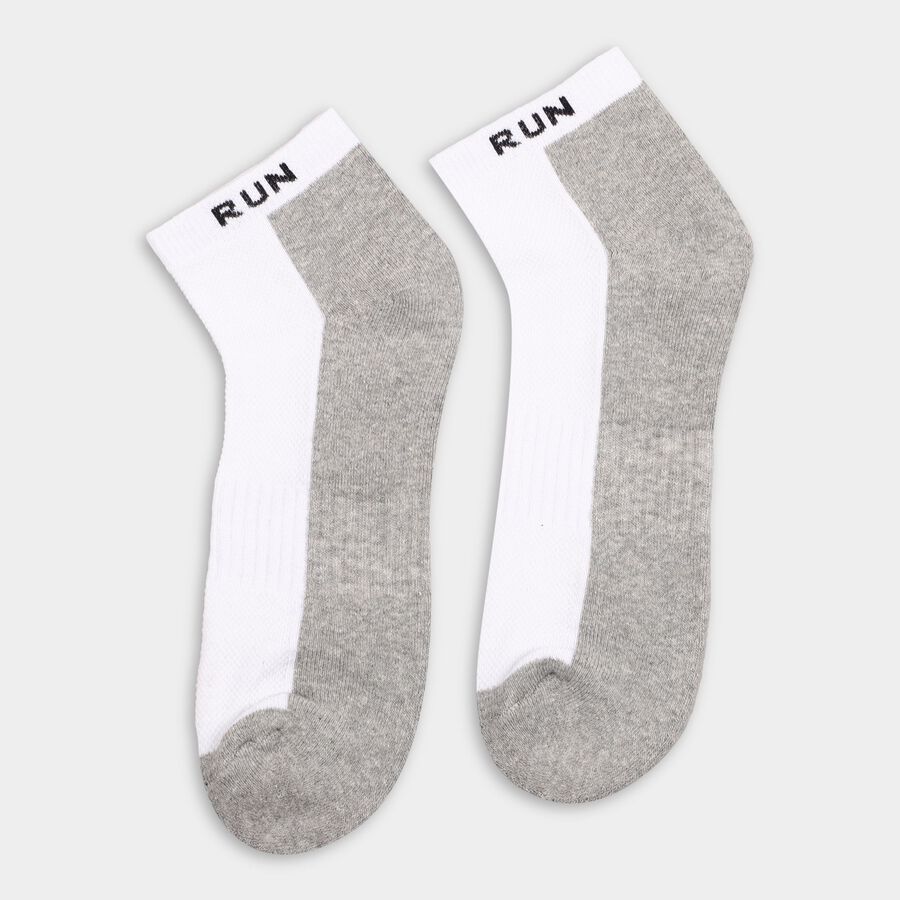 Men's Socks (Pack of 3), गहरा ग्रे, large