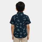 Boys' Navy Blue Cotton Half Sleeve Classic Collar Casual Shirt, नेवी ब्लू, small