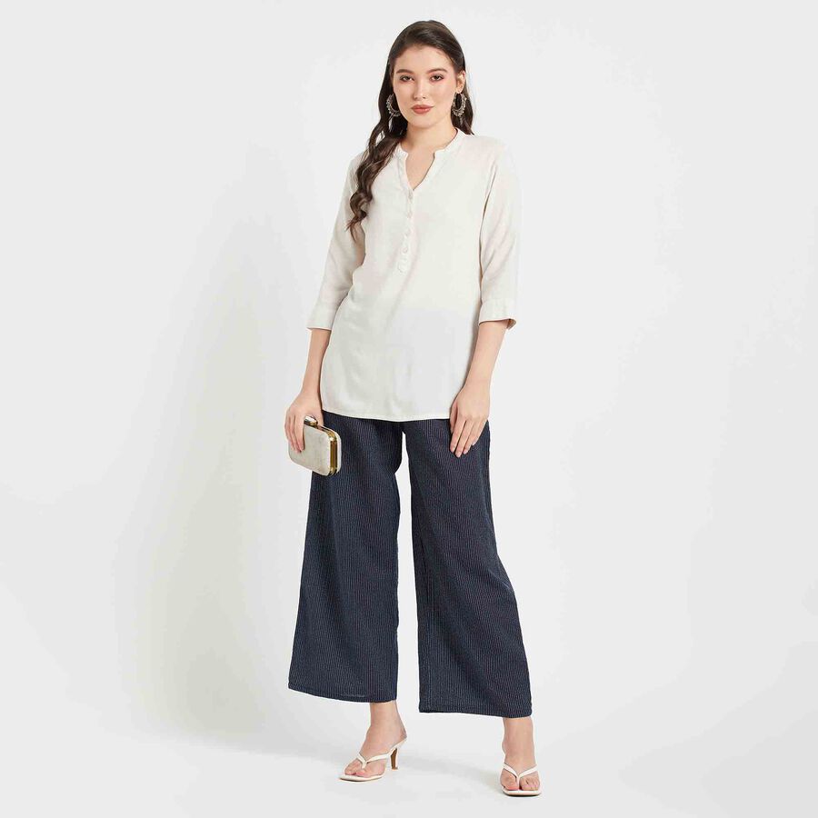 Solid Palazzo, Navy Blue, large image number null