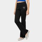 Girls' Black Regular Fit Elastic Waist Jeans, Black, small