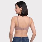 Women's Brown Cotton Blend V-Neck Bralette Bra, Brown, small