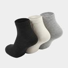 Men's Ankle Length Pack of 3 Socks ( Grey, White, Black ), मिश्रित हल्का ग्रे, small