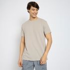 Men's Round Neck Half Sleeves T-Shirt , Light Green, small