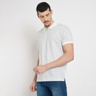 Men's 100% Cotton Collared Half Sleeves T-Shirt , सफ़ेद, small image number null