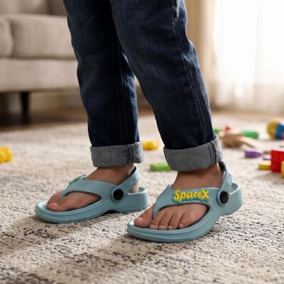 Boys' Teal Back Strap Thong Sandals