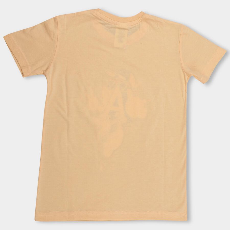 Boys' Half Sleeves T-Shirt, Peach, large image number null