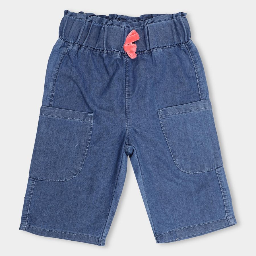 Girls' Capri , Mid Blue, large