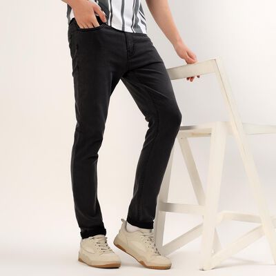 Men's Jet Black Slim Fit Jeans