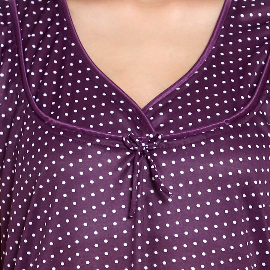 Printed Nighty, Purple, large image number null